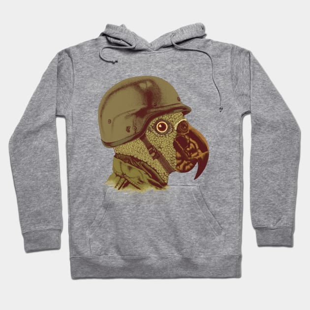 Parrot Soldier Hoodie by paulomonnerat